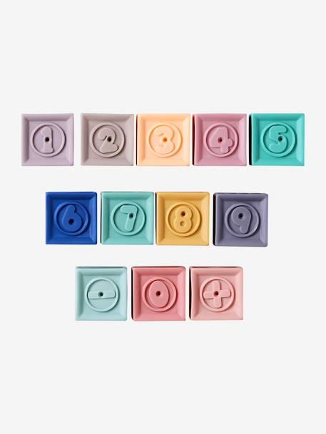 Set of 12 Smooth Cubes multicoloured 