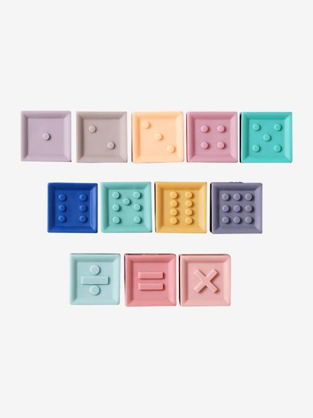 Set of 12 Smooth Cubes multicoloured 