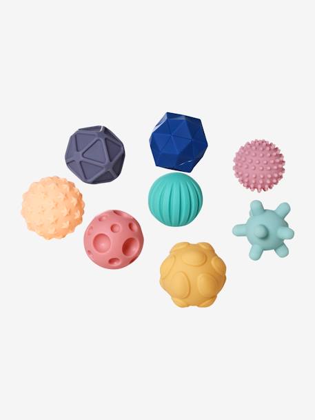 Set of 8 Sensory Balls multicoloured 