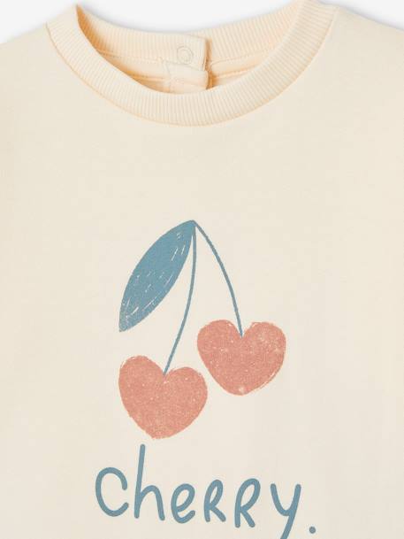 Basics Sweatshirt with Press Studs on the Back for Babies coral+vanilla 