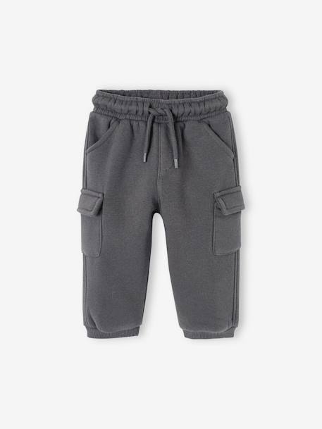 Cargo-Type Fleece Trousers for Babies anthracite+beige+khaki 