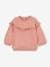 Sweatshirt with Broderie Anglaise Ruffle for Baby Girls ochre+old rose 