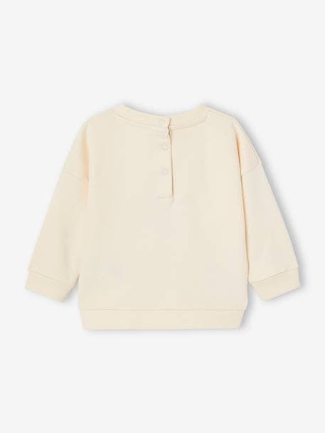 Basics Sweatshirt with Press Studs on the Back for Babies coral+vanilla 