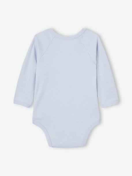 Pack of 5 Long Sleeve Bodysuits for Newborns, Squirrel pale blue 