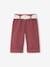 Wide-Leg Coloured Trousers with Tie Belt for Baby Girls purple clover 