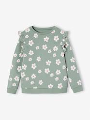 Sweatshirt with Ruffles & Message for Girls