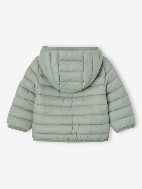 Lightweight Padded Jacket with Hood for Babies BLUE DARK SOLID+bronze+sage green 