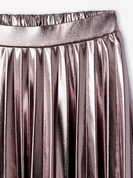 Pleated Lamé Skirt gold 