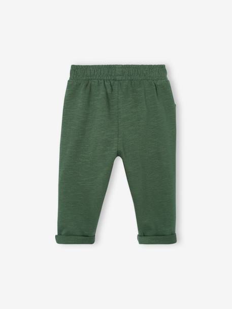 Pack of 2 Fleece Trousers for Babies, Basics fir green 