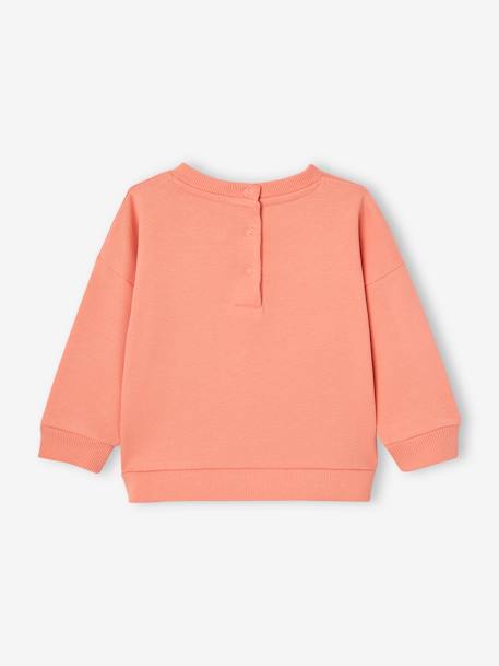 Basics Sweatshirt with Press Studs on the Back for Babies coral+vanilla 