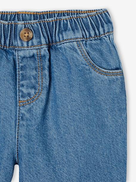 Wide, Easy-to-Pull-On Jeans for Baby Boys stone 