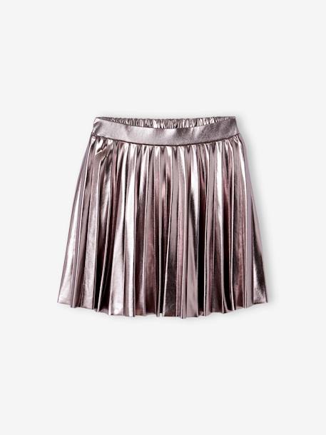 Pleated Lamé Skirt gold 