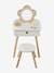 Straw Dressing Table + Accessories, in Certified Wood rose+white 