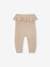 Knitted Trousers with Ruffle, for Babies marl beige 