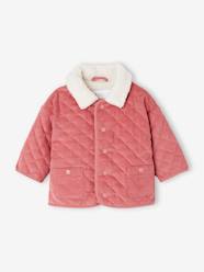 Baby-Outerwear-Quilted Corduroy Waistcoat with Sherpa Lining for Babies