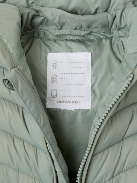 Lightweight Padded Jacket with Hood for Babies BLUE DARK SOLID+bronze+sage green 