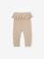 Knitted Trousers with Ruffle, for Babies marl beige 