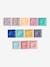 Set of 12 Smooth Cubes multicoloured 