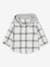 Chequered Hooded Shirt for Babies ecru 