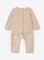 Sweatshirt & Trousers Combo for Babies ecru+marl beige+rose 