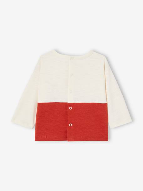 Colourblock Top in Organic Cotton, for  Babies red 