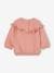 Sweatshirt with Broderie Anglaise Ruffle for Baby Girls ochre+old rose 