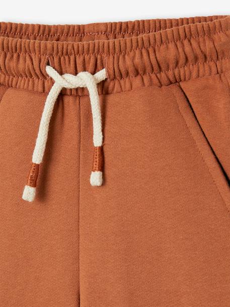 T-Shirt + Fleece Trouser Ensemble for Babies caramel+fir green 