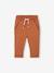 T-Shirt + Fleece Trouser Ensemble for Babies caramel+fir green 