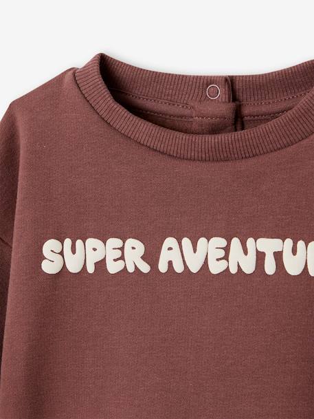 Sweatshirt for Baby Boys bordeaux red+denim blue 