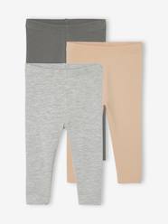 Baby-Pack of 3 Plain Leggings for Babies, BASICS