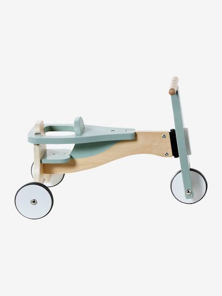 Balance Bike + Seat for Dolls in FSC® Wood green+Multi 