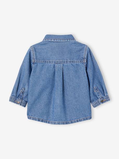 Denim Shirt with Press Studs for Babies stone 