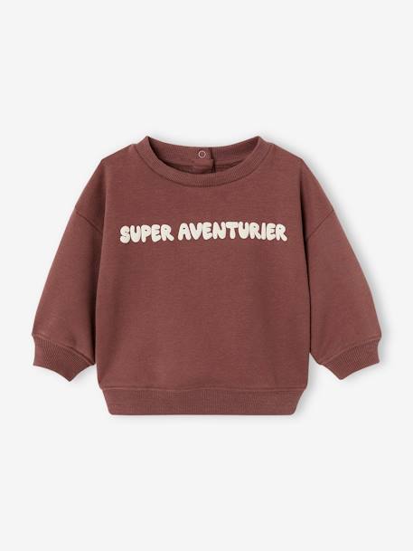 Sweatshirt for Baby Boys bordeaux red+denim blue 