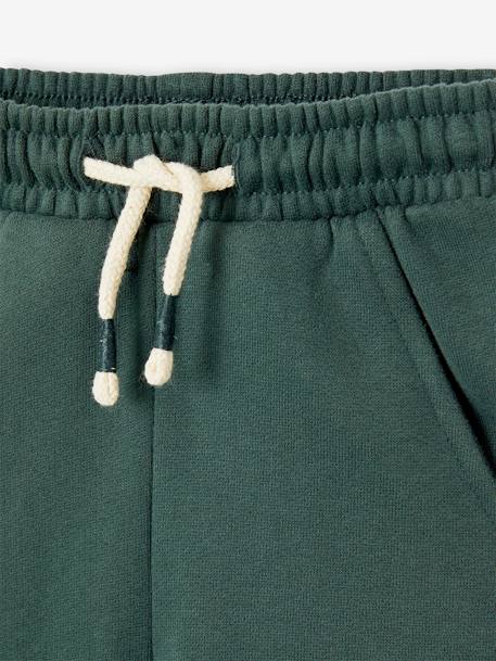 T-Shirt + Fleece Trouser Ensemble for Babies caramel+fir green 