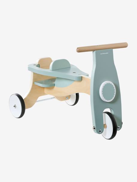 Balance Bike + Seat for Dolls in FSC® Wood green+Multi 