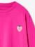 Basics Top with Motif on the Chest, for Girls ecru+fuchsia 