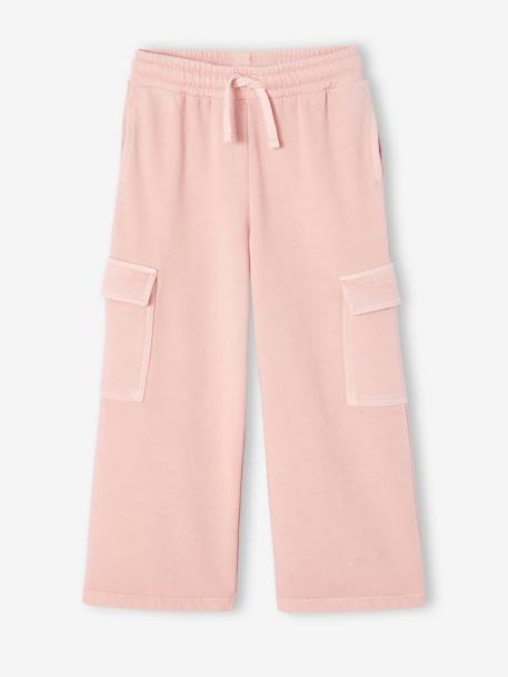 Wide Joggers for Girls anthracite+rosy 