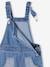 Wide Denim Dungarees with Contrasting Pockets, for Girls medium blue 