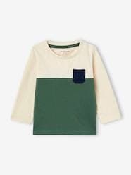 Baby-T-shirts & Roll Neck T-Shirts-T-Shirts-Colourblock Top in Organic Cotton for Babies