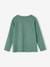 Basics Long Sleeve Top for Girls, Glittery Heart ecru+emerald green 