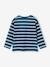 Striped Long Sleeve T-Shirt for Boys ecru+peacock blue 