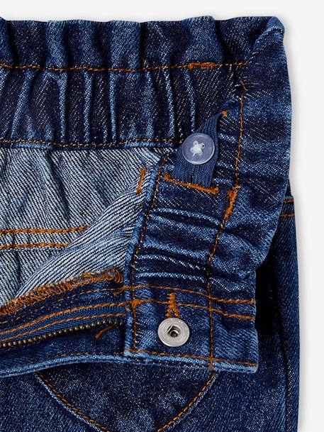 Paperbag Jeans, Heart-Shaped Pockets, for Girls brut denim+medium blue 