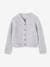 Loose-Fitting Soft Knit Cardigan for Girls marl grey+petrol blue+red+sweet pink 