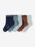 Pack of 5 Pairs of Colourful Socks for Baby Boys grey blue+ink blue 