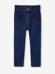 Paperbag Jeans, Heart-Shaped Pockets, for Girls