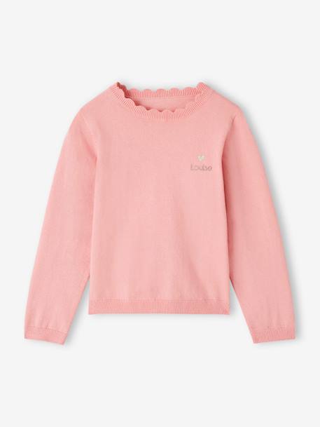 BASICS Jumper for Girls grey green+mustard+navy blue+sweet pink 