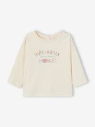 Baby-T-shirts & Roll Neck T-Shirts-T-Shirts-T-Shirt with Message in Organic Cotton, for Babies