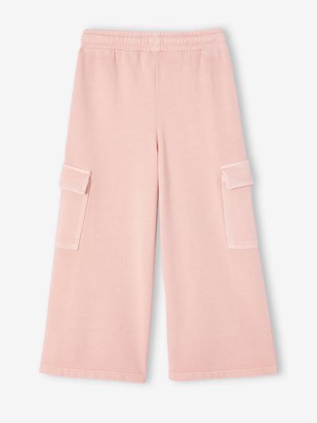 Wide Joggers for Girls anthracite+rosy 