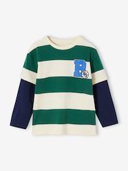 Boys-Tops-T-Shirts-Striped Top, Double Sleeves Effect, for Boys