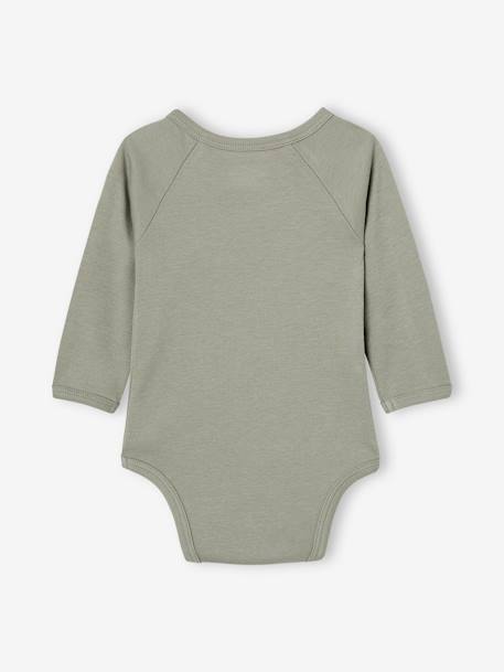 Pack of 5 Long Sleeve Animals Bodies for Newborn Babies green 